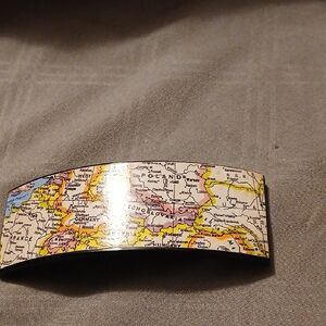 Map Design Hair Clip